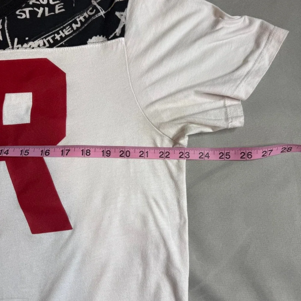 True Religion World Tour TR 02 Graphic T-Shirt Men's XL White Red Black